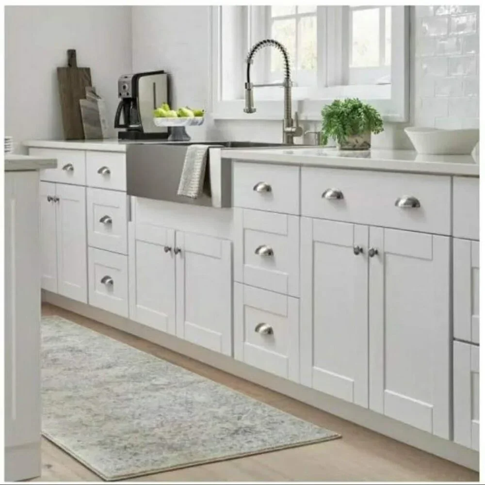 New 20 Satin Nickel Bin Cup Drawer Pulls Kitchen Hardware Everbilt 20 PACK SET 3